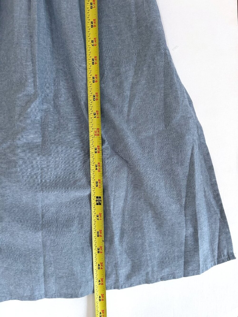 Nanette Lepore Chambray Belted Mini Dress Coastal Chic Summer Size 12 - Picture 5 of 9